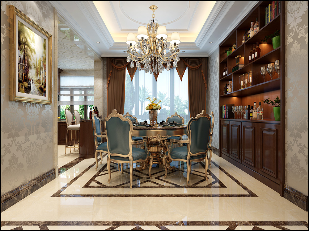 装修公司欧式古典风格室内装修效果图-餐厅 装修公司欧式古典风格室内装修效果图-餐厅
