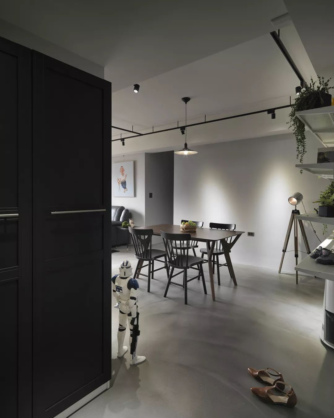 现代工业风风格家装设计室内装修效果图-餐厅 现代工业风风格家装设计室内装修效果图-餐厅