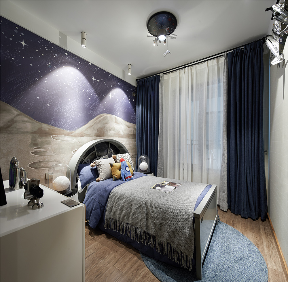 现代前卫风格室内装修效果图-恒大绿洲三居98平米-儿童房 现代前卫风格室内装修效果图-恒大绿洲三居98平米-儿童房