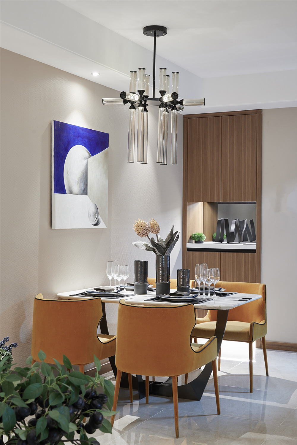 现代前卫风格室内装修效果图-恒大绿洲三居98平米-餐厅 现代前卫风格室内装修效果图-恒大绿洲三居98平米-餐厅