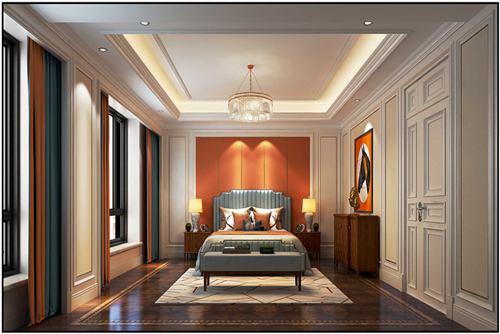 淮安美式风格开源珑城别墅室内装修设计案例